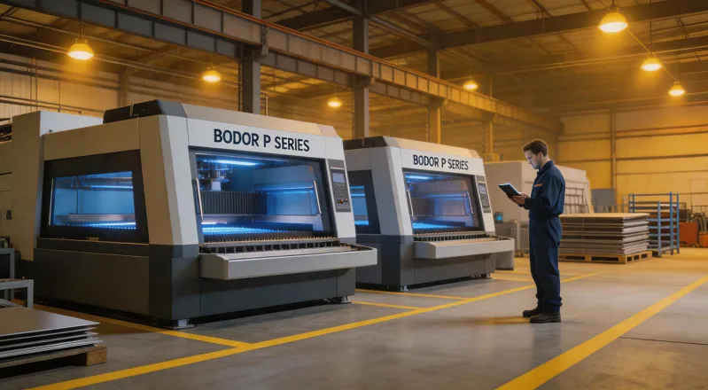 Midwest job shop operating three Bodor P Series machines across one shift