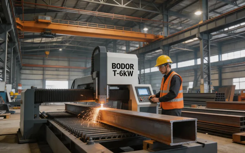 Steel structure H-beam cutting with Bodor T Series